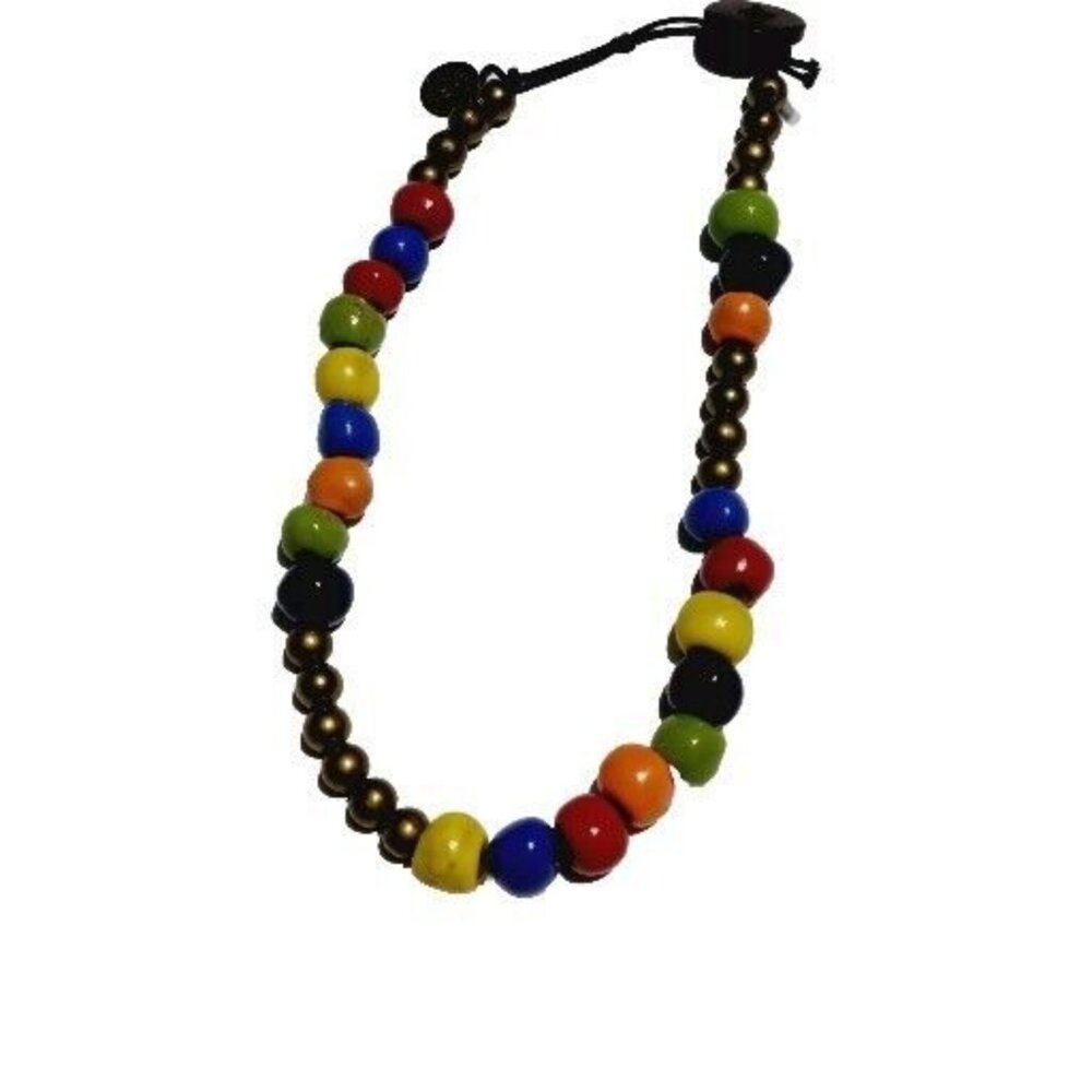 Goex Beaded Necklace Choker Multi-colored